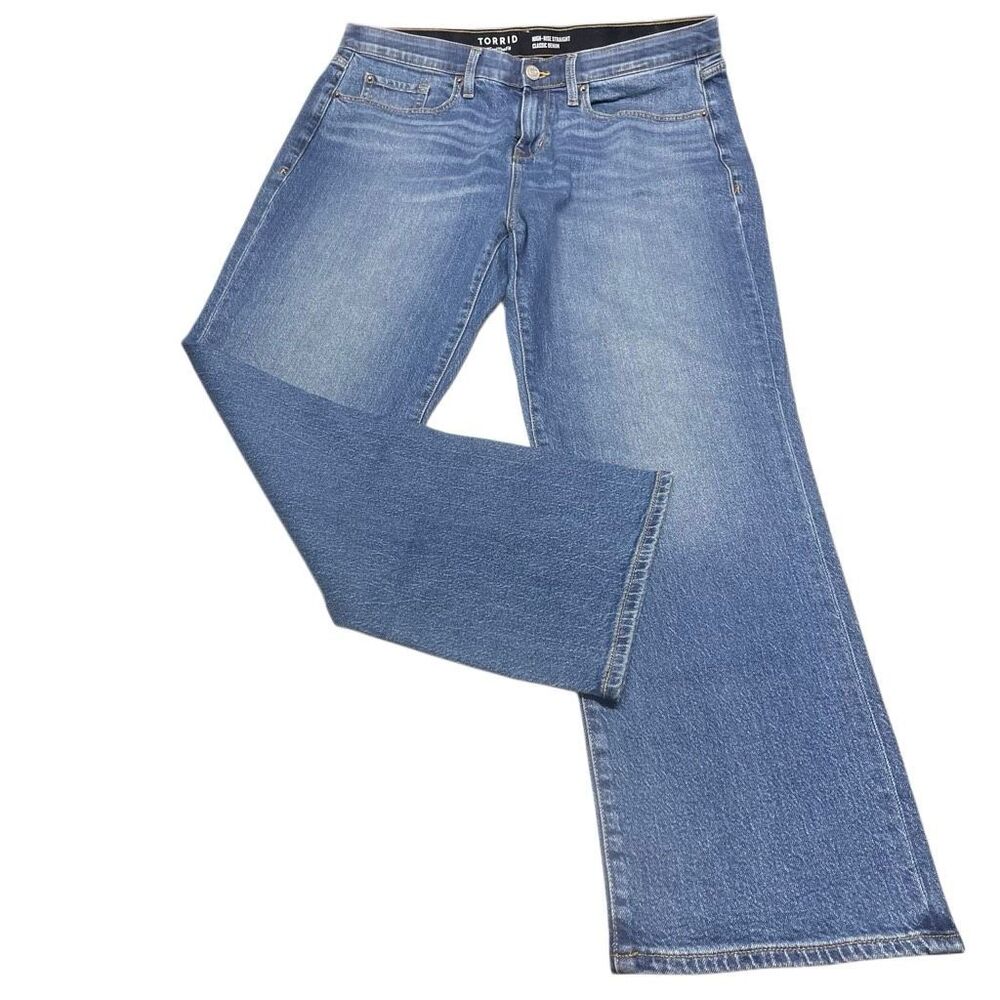 Torrid Medium Wash High-Rise Straight Classic Denim Jeans